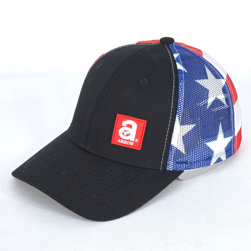 Arrow American Flag Trucker Hat Mesh USA Snapback Patriotic Cap Pride Preppy NEW